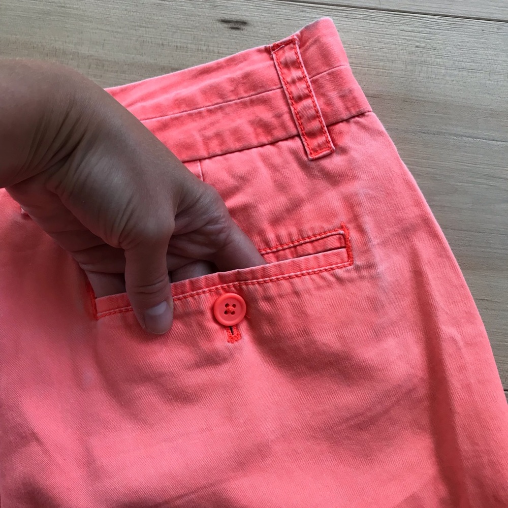 J. Crew Neon Orange Chino Shorts - Picture 7 of 7